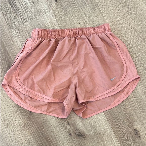 Nike Women's Dri-Fit Dusty Pink Athletic Shorts - Picture 2 of 4